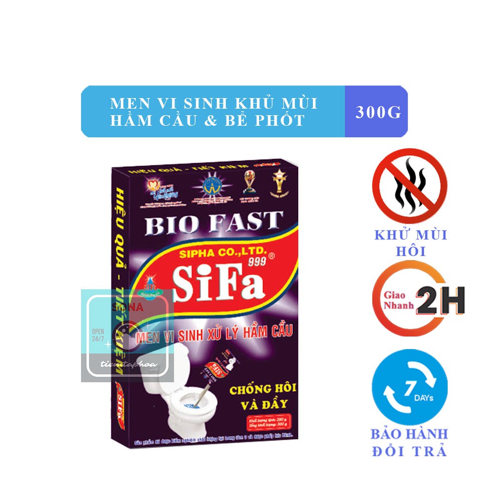 Men Vi Sinh Khử Mùi Hôi Hầm Cầu, Bể Phốt Bio Fast 300g - Sifa