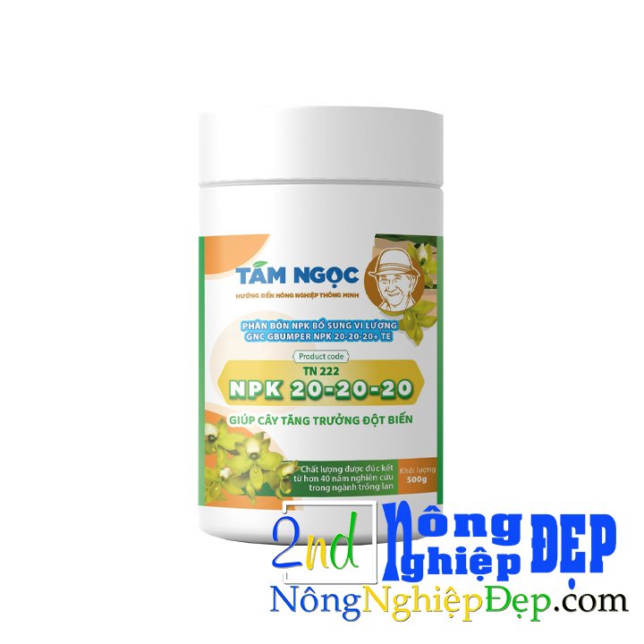 NPK 20-20-20 Tám Ngọc 500g - Giúp Cây Tăng Trưởng Đột Biến - TN 222