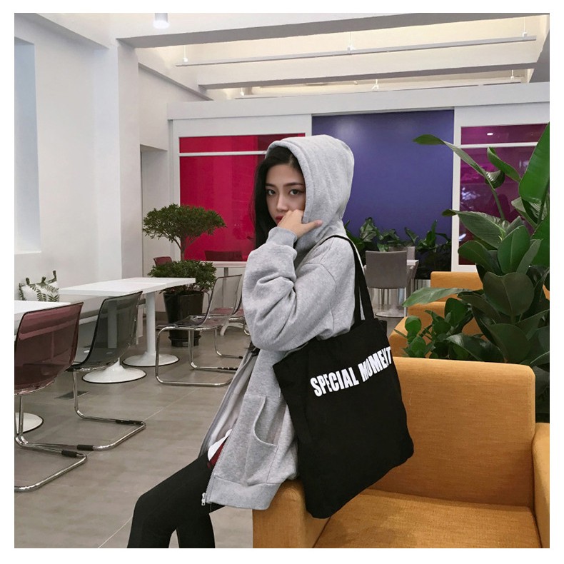 Áo Hoodie Unisex Chất Liệu Nỉ Bông Free Size - Áo Khoác Nữ Kéo Khoá Màu Xám Basic AK007