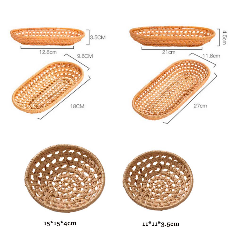 Khay Đan Mây Thủ Công Đựng Trái Cây / Bánh Mì / Thức Ăn Sáng