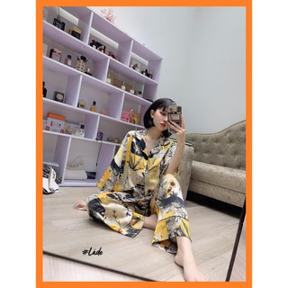 Đồ bộ Pijama lụa Mai Ngô Tay cánh dơi quần dài cao cấp