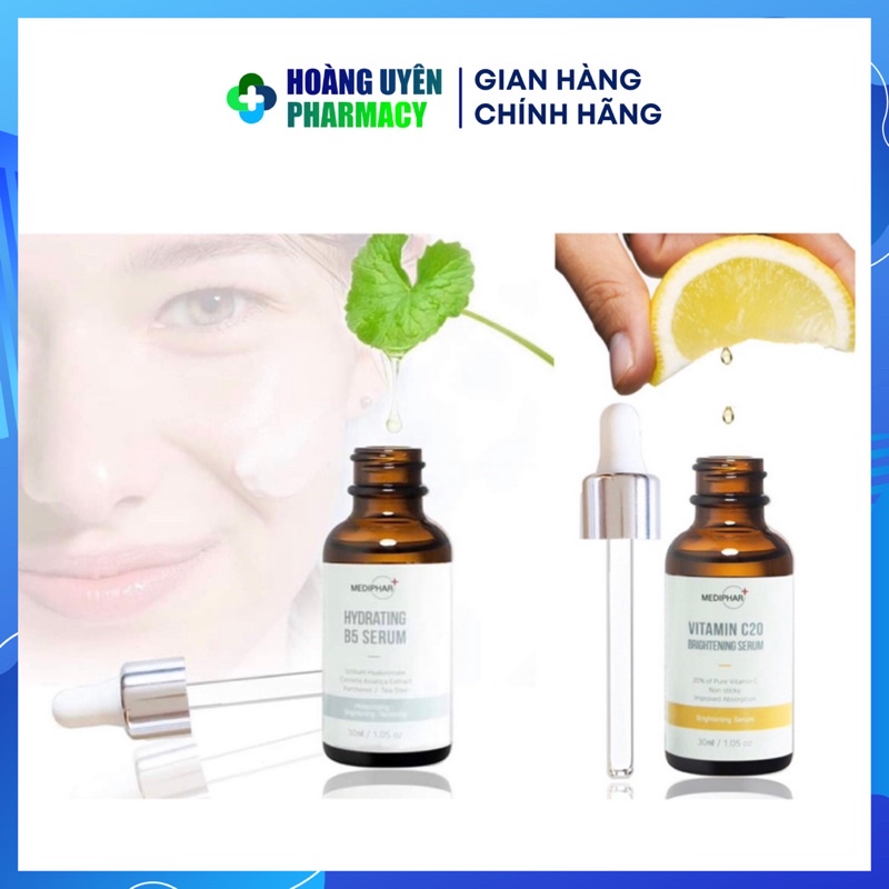 Serum dưỡng ẩm phục hồi Hydrating B5 Mediphar và Serum sáng da C20 Mediphar+ (Mediphar)