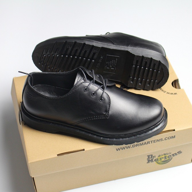 Giày Da Bò 1461 2020 Full Black .Giày Dr.Martens Thailand Chính Hãng(1461.F.Black)