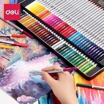 Bút Chì Màu Nước 72 Màu Sắc Hòa Tan Trong Nước Chuyên Nghiệp Dành Cho Học Sinh/Văn Phòng