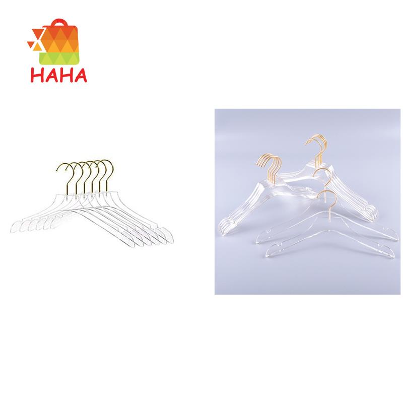 Set 5 Móc Treo Quần Áo Trong Suốt Màu Vàng Dành Cho Phụ Nữ Trẻ Em