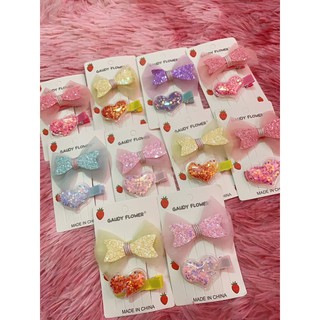 Set 2 kẹp tóc nhiều màu cho bé.