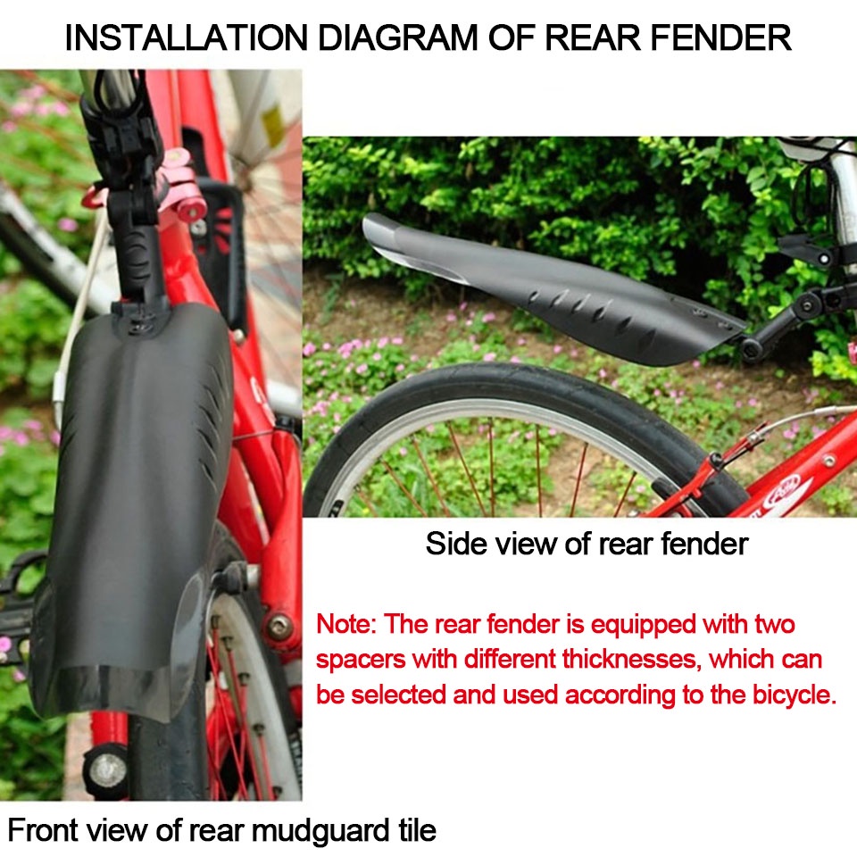 GTUBIKE FENDER Bộ Dè Chắn Bùn Trước Sau Cho Xe Đạp Leo Núi