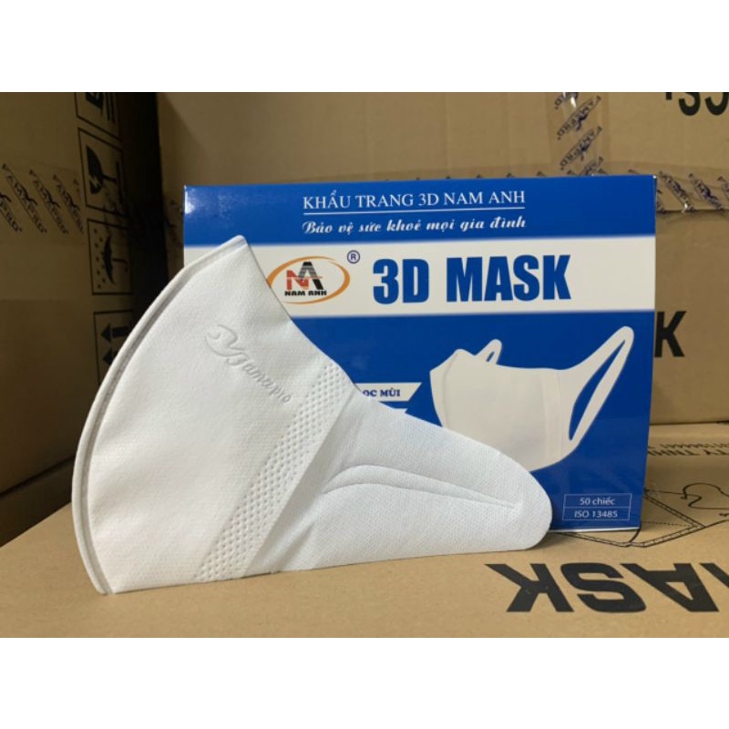 Khẩu trang y tế 3D mask Nam Anh hộp 50 cái