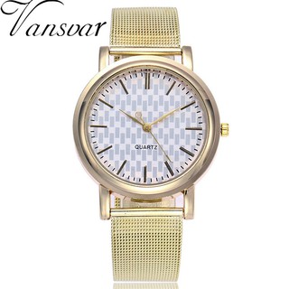 Đồng hồ quartz dây đeo lưới mạ bạc 1305