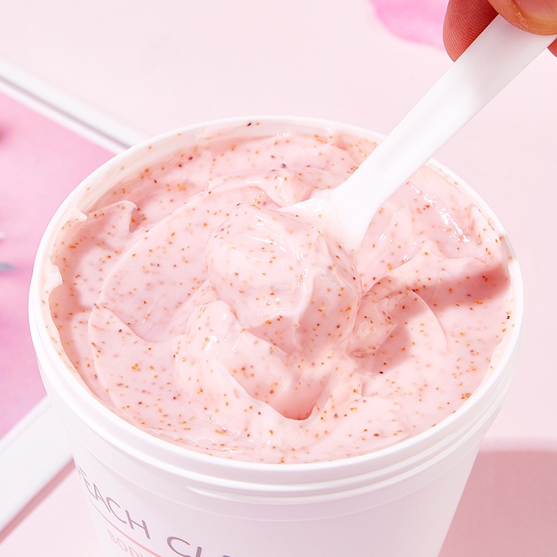 Tẩy da chết body organic shop hương đào Heyxi sáng mịn da