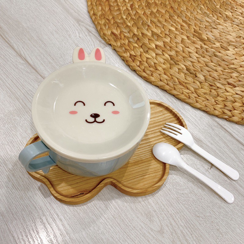 TÔ ĂN MÌ INOX HÌNH THỎ CUTE