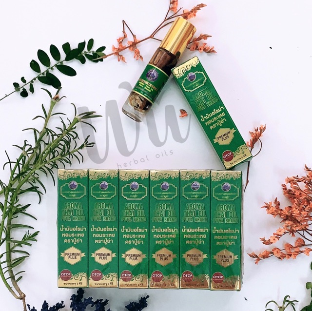 [Combo 1 lốc 12 chai] Dầu Gió 29 Loại Thảo Dược Thái Lan dòng cao cấp nhất - Aroma Thai Oil Puya Brand 8ml