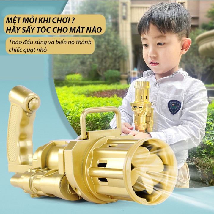 Súng Bắn Bong Bóng 8 Nòng Dành Cho Bé - Đồ Chơi Phụt Bong Bóng Xà Phòng Món Qùa Ý Nghĩa Cho Trẻ Em