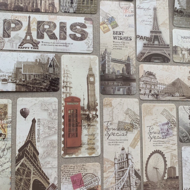 Hộp bookmark vintage 30 tấm kh003