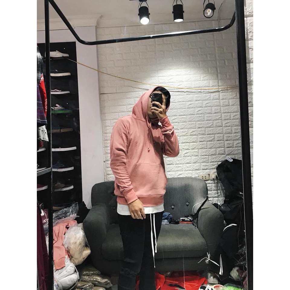 HOODIE TRƠN HỒNG Unisex Ulzzang Streetwear Streetstyle - Hoodie Pink Hoodie Hồng trơn cực đẹp | BigBuy360 - bigbuy360.vn
