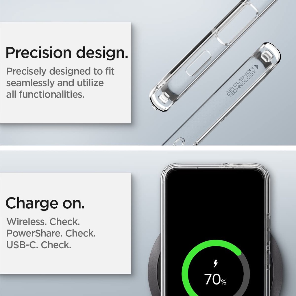 Ốp lưng Samsung Galaxy S22 Ultra / S22 Plus / S22 Spigen Ultra Hybrid trong suốt - Hàng Chính Hãng