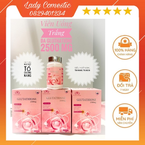 Viên Uống Glutathion 2500mg DR.HANY 99 BEAUTY giúp trắng da, hủy nám sau 7 ngày sử dụng