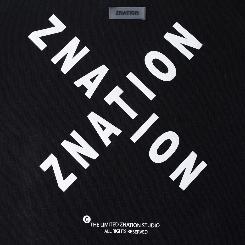 Áo Thun ZNATION Signature Tee Unisex Oversize Màu đen