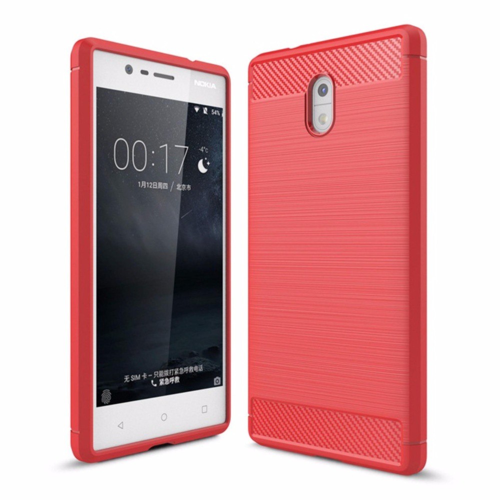 Ốp Lưng Nokia 3 Chống Sốc Dẻo Màu Đỏ