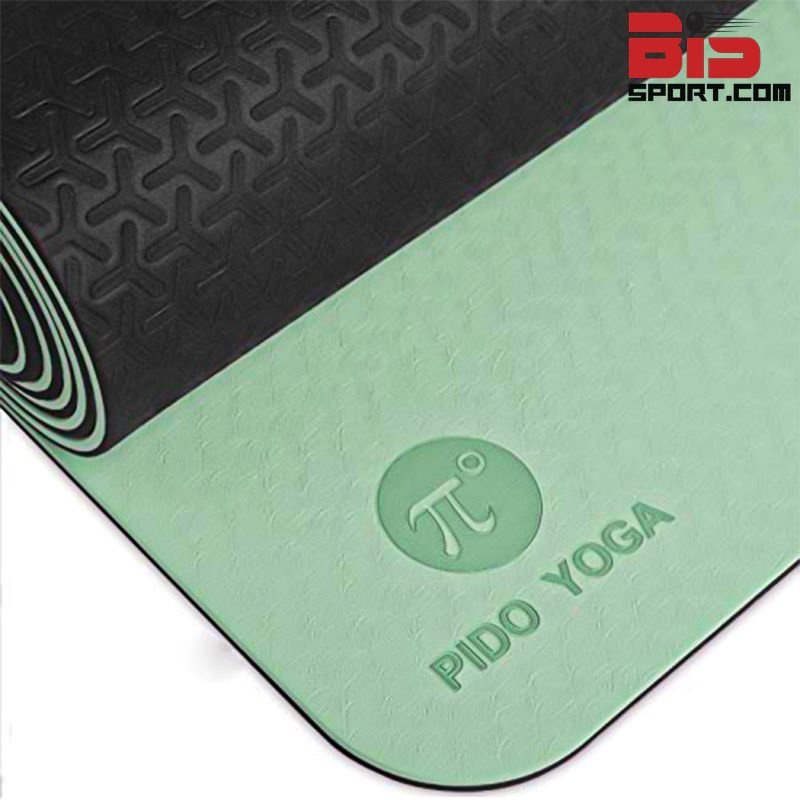 Thảm Yoga Định Tuyến 8mm PIDO (PAIDU) Cao Cấp - Chính Hãng -Thảm Yoga chống trượt 4D 2 Lớp, 8mm  -Tặng Kèm Túi &amp; Dây Đeo