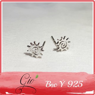 [BẠC Ý 925] Khuyên Tai Bạc Nụ Vòng Xoáy Độc Lạ