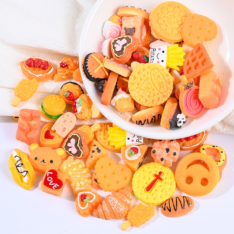 Bộ 20 Mô Phỏng Bình Nước / Bánh Donut / Bánh Quy / Kem Độc Đáo Trang Trí Điện Thoại / Sổ Tay Diy