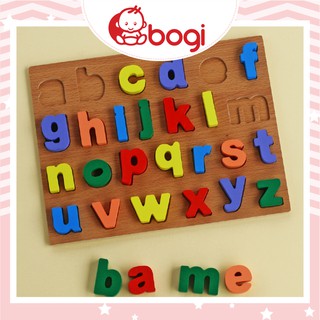 Bảng chữ cái cho bé 💖𝑭𝑹𝑬𝑬𝑺𝑯𝑰𝑷💖 Bảng ghép gỗ chữ và số kích thước 20 x 30cm