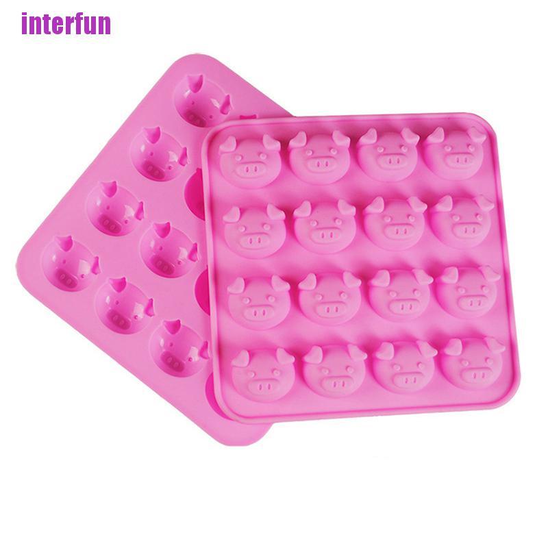 Khuôn Làm Bánh Chất Liệu Silicone Hình Chú Heo Dễ Thương