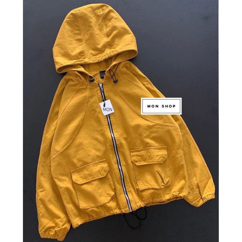 áo khoác dù 2 lớp túi hộp có mũ 0058