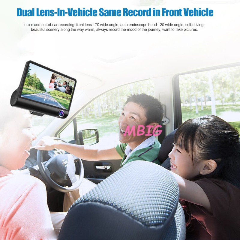 MG Car Video Camcorder Driving Recorder 3 Lens Rearview Motion Detection Parking Monitoring @vn