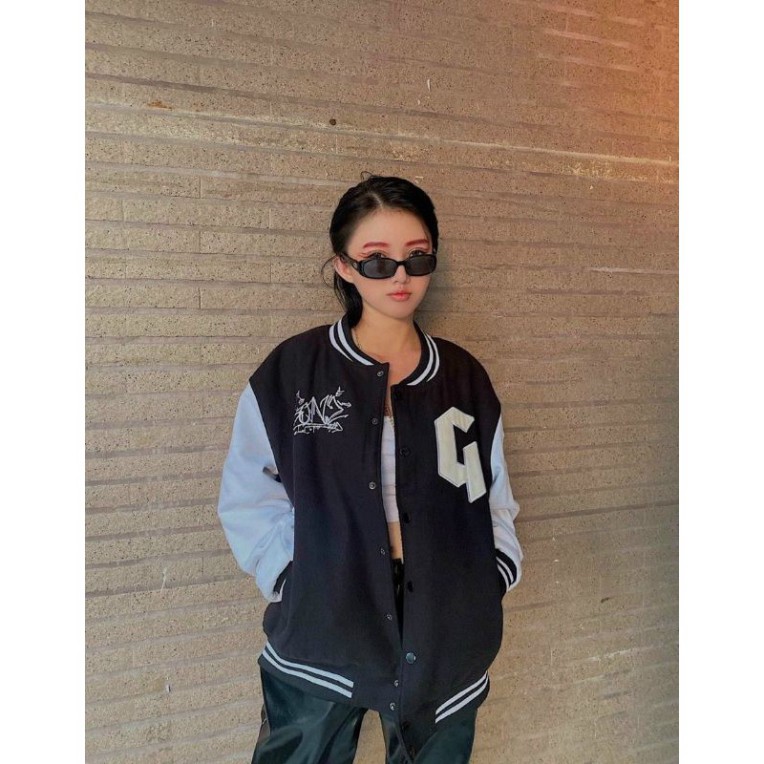 ÁO KHOÁC BÓNG CHÀY BOMBER UNISEX - Áo khoác Dù G
