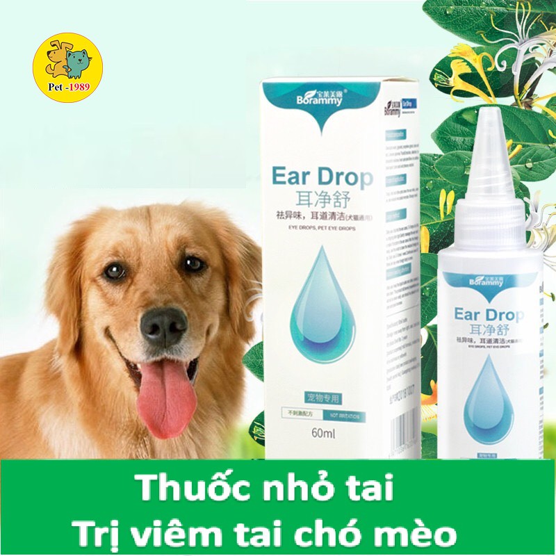 Dung dịch nhỏ tai EAR DROP chó mèo viêm tai giữa và thối tai trên chó và mèo Pet-1989