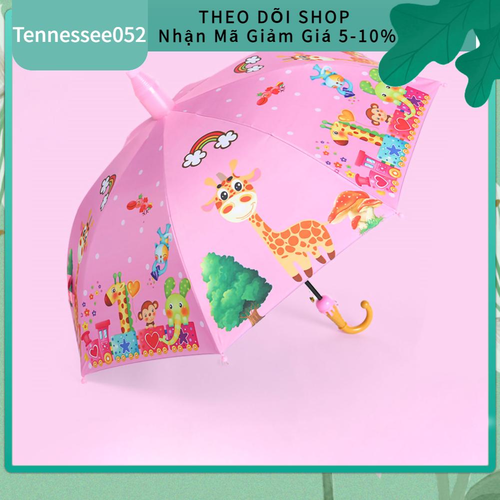 Tennessee052 Ô tay cầm hoạt hình dài Hoàn toàn tự động Mẫu dễ thương Sử dụng kép dù trẻ em cho mẫu giáo