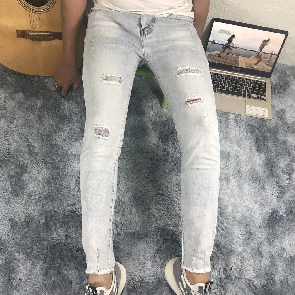 Quần jean nam wash, xanh nhạt phong cách trẻ trung năng động MS 352 có size đại | BigBuy360 - bigbuy360.vn