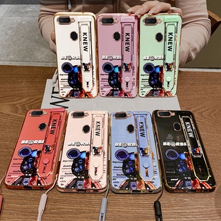 Oppo a3s f9 wristband violent bear soft tpu case oppo f11 realme 2 pro a5 2020 a9 2020 a92 a53 realme c1 a12e a5s a7 a12 camera protection anti-fall phone case