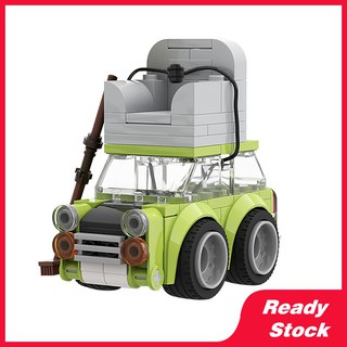 Tương thích với Lego 89PCS MOC Mr. Bean Mini Green Car Sofa Classic Building Block Model Toy Puzzle Boy Gift