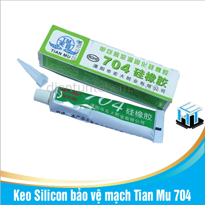 Keo Silicon bảo vệ mạch Tian Mu 704 ,2 màu đen và trắng sữa