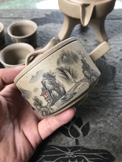 Bộ Ấm Chén Cối Xay