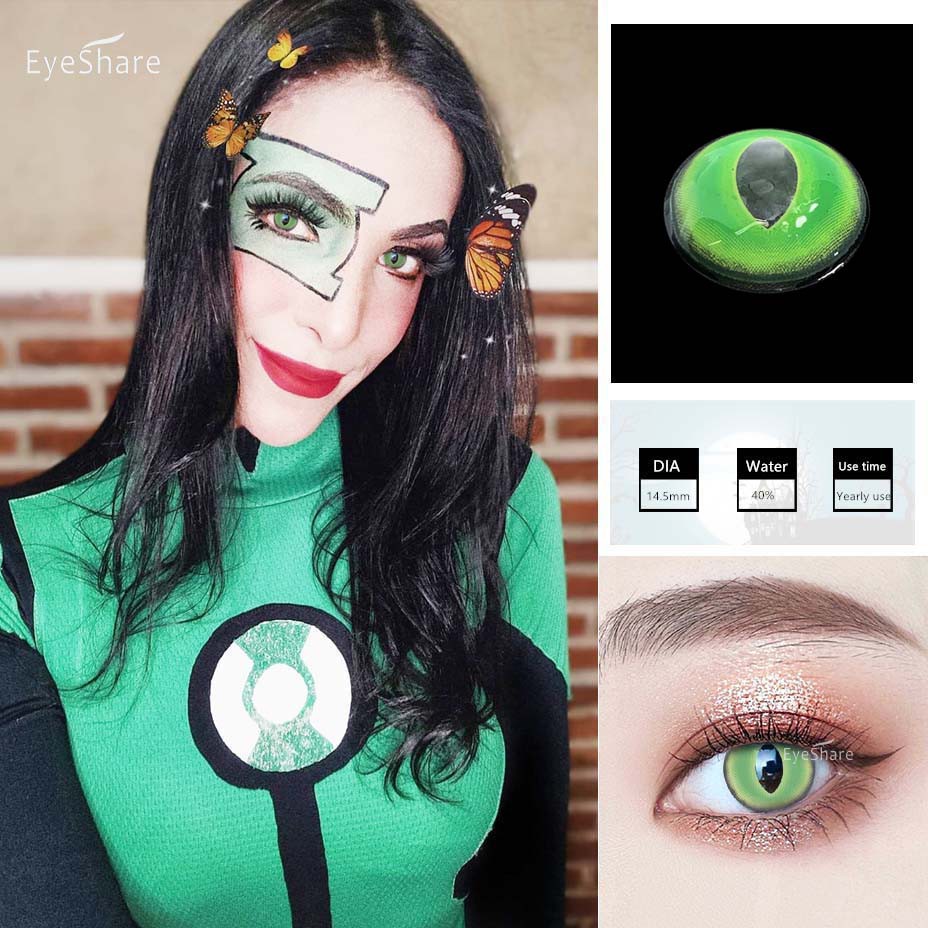 EYESHARE Cặp kính áp tròng hóa trang Halloween hợp thời trang