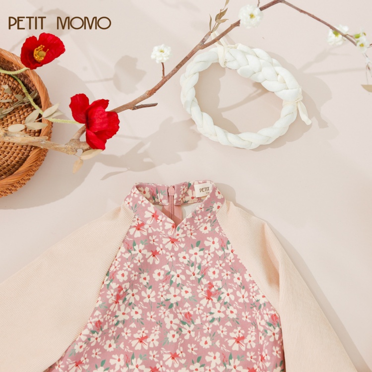 Bộ Áo Dài Hoa Nhí Phối Tay Cho Bé Gái (16 tuổi) PETIT MOMO P0187/P0188