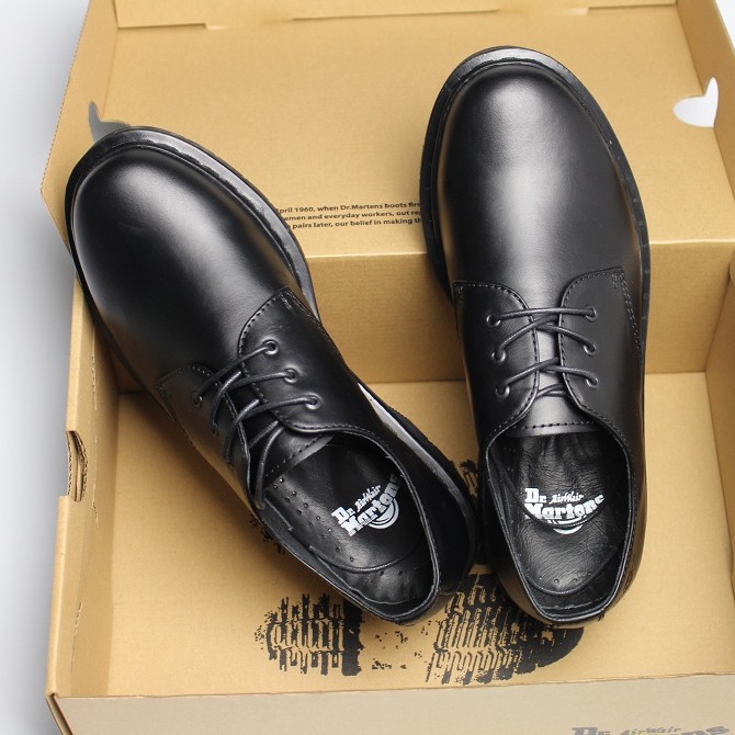 Giày Da Bò 1461 2020 Full Black .Giày Dr.Martens Thailand Chính Hãng(1461.F.Black)