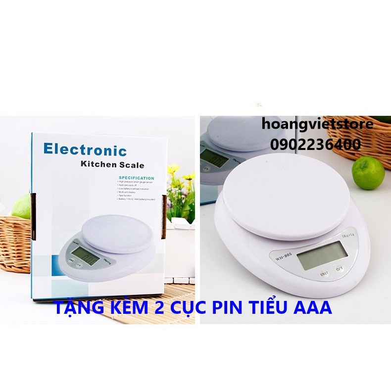 (TẶNG PIN) Cân điện tử dùng cho gia đình mini Electronic nhà bếp