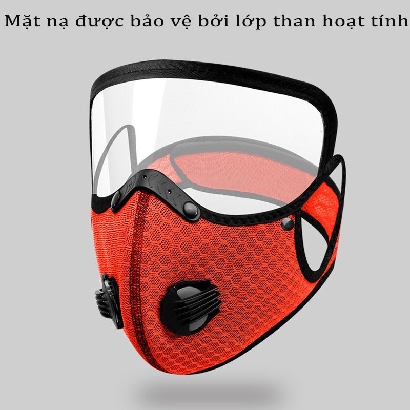 KHẨU TRANG KHÁNG KHUẨN 5 LỚP KÈM KÍNH CHỐNG BỤI SIÊU HOT