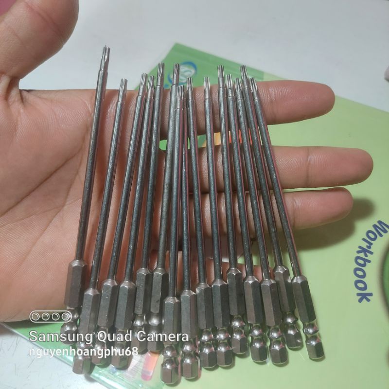 Hoa thị EIGHT T10 có lỗ chuyên mở khoan pin Nhật hàng Nhật bãi inox chất lượng tuyệt vời