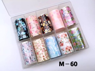Foil hoa làm nail trang trí móng hot mới