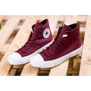 Giày CV Chuck Taylor II đỏ mận, cao cổ