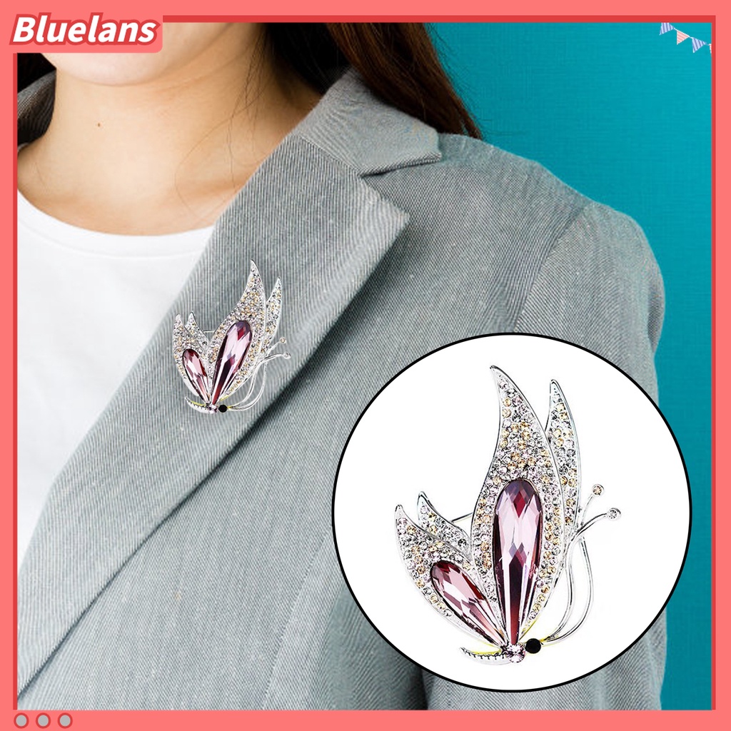 Ghim Cài Áo Hình Bướm Đính Đá Nhân Tạo Thời Trang
