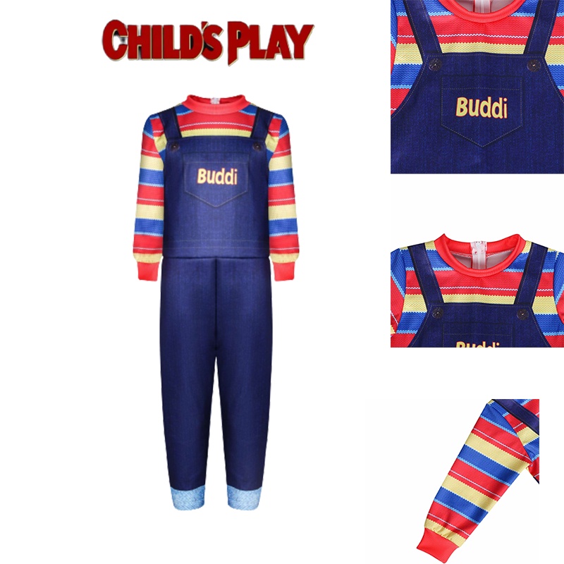 boys Christmas Bride of Chucky Costume for Kids Funny Party Child's Play 3 Cosplay Buddi Carnival Halloween Children