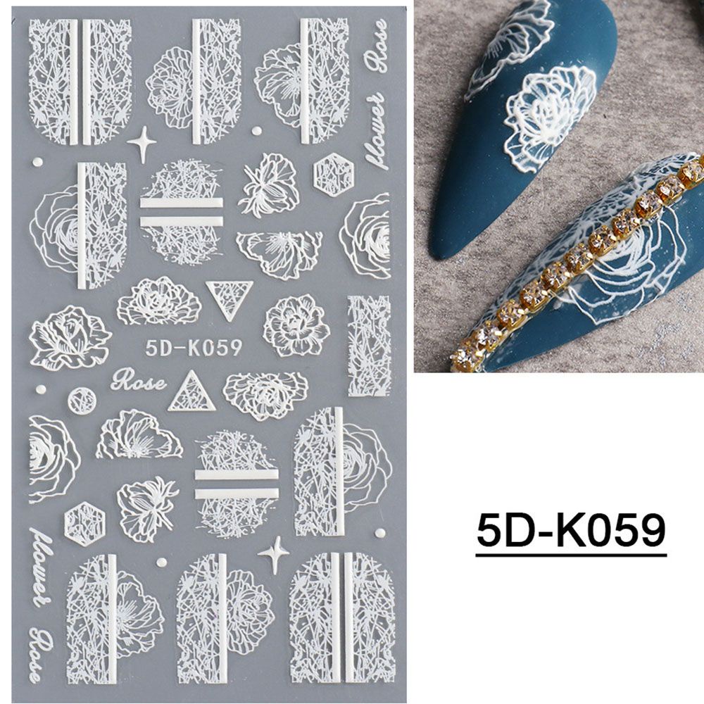 [Hàng mới về] Hình dán trang trí móng nghệ thuật họa tiết hoa/bướm 5D đẹp mắt