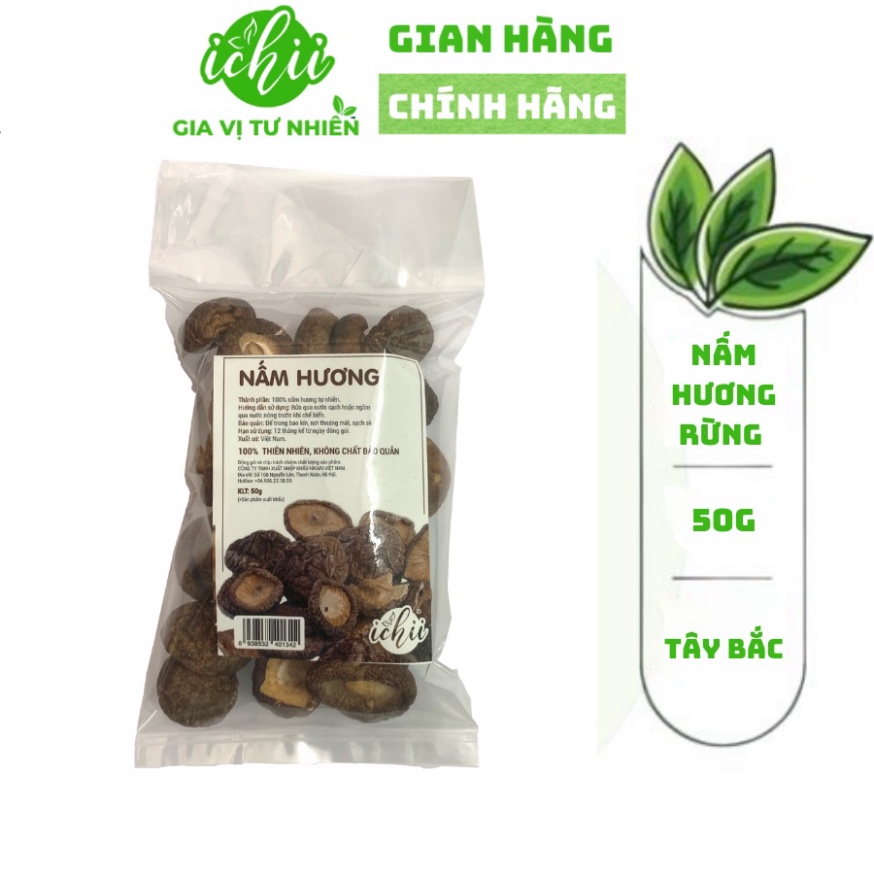 Nấm hương rừng Tây Bắc ichii , Nấm hương rừng gói 50g